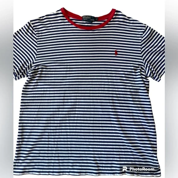 Polo Ralph Lauren Striped Crew Neck T Shirt Size Large - Picture 6 of 13